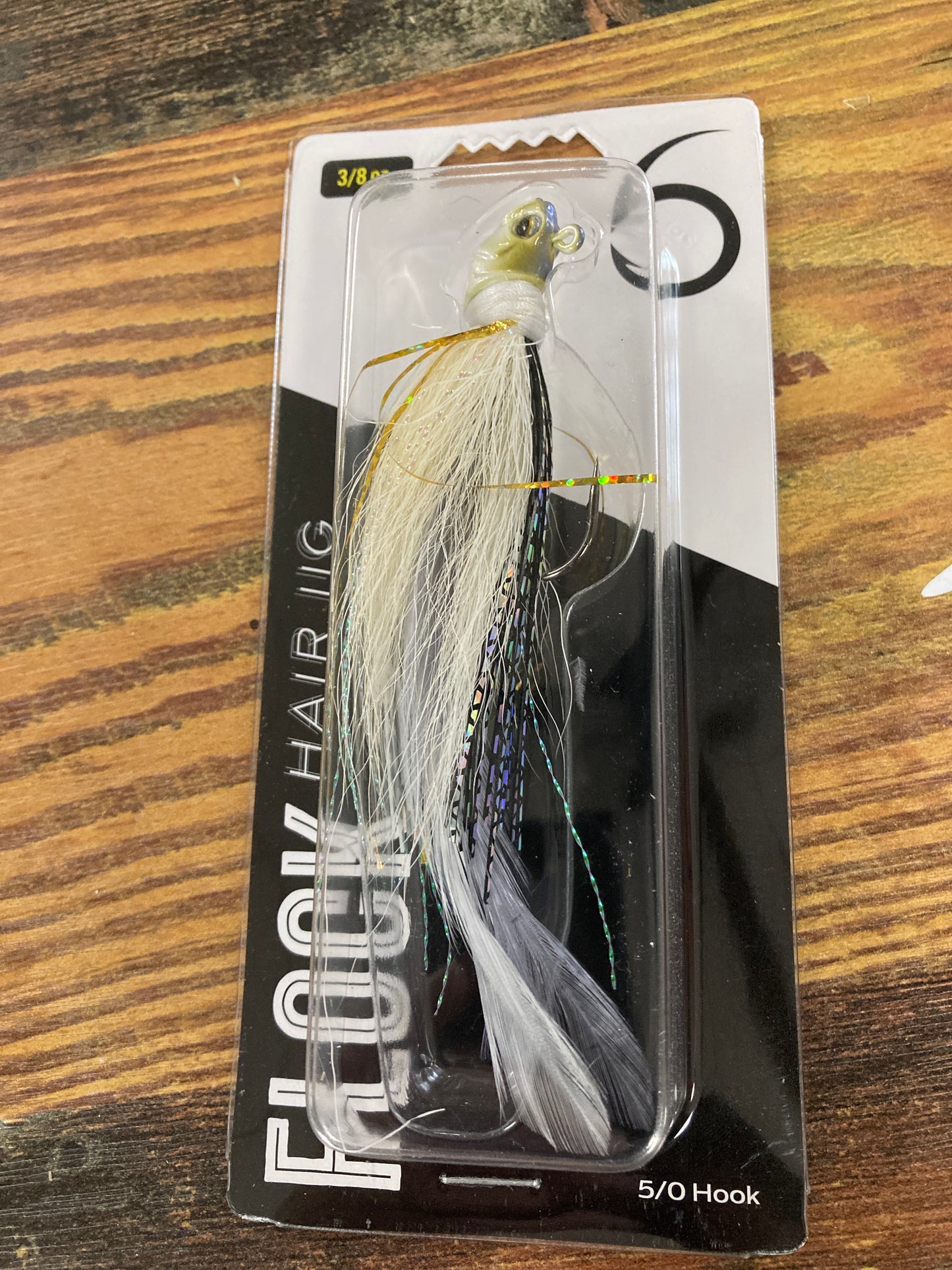 FLOCK HAIR JIGS 3/8 oz. GIZZARD SHAD