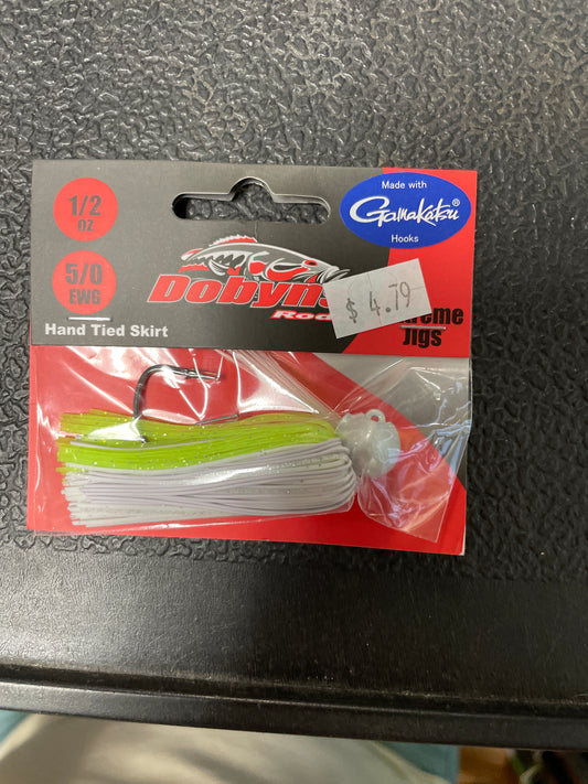 Dobyns WHT VS 1/2 oz. 5/0 White Vision Hand tied Extreme Jig