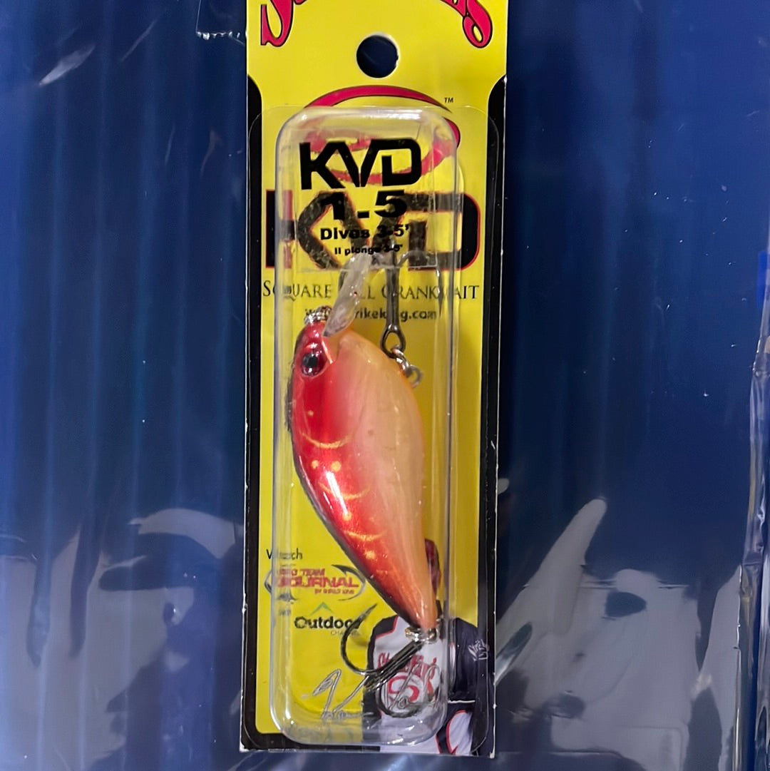 Strike King KVD 1.5 Dives 3-5’ Rayburn Red craw