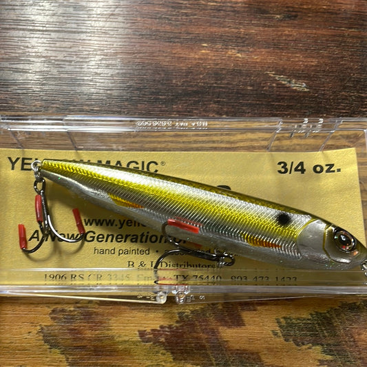 Yellow Magic Popper 3/4 oz Havana Tenn Shad