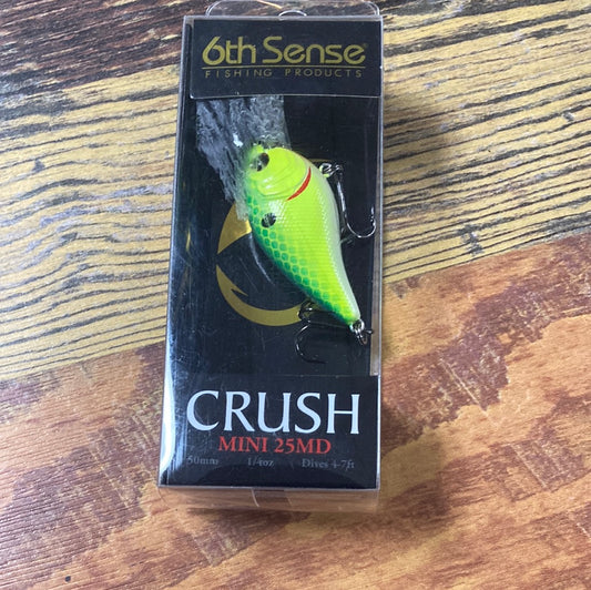 6th Sense Crush Mini 25MD - 1/4 oz. Blue Treuse Shad