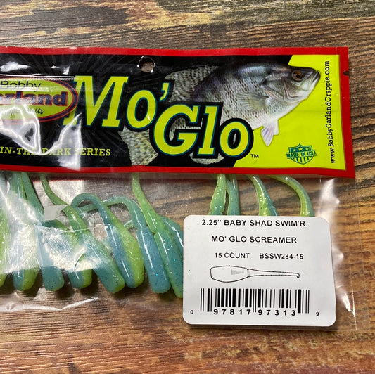 Bobby Garland 2.25” Baby Shad Swim’r Mo Glo Screamer