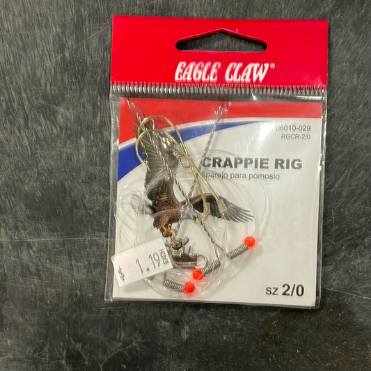 Eagle Claw Crappie Rig Sz 2/0