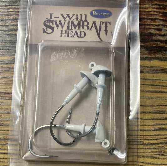 J-Will Swim Bait Head 1/8 oz Pearl