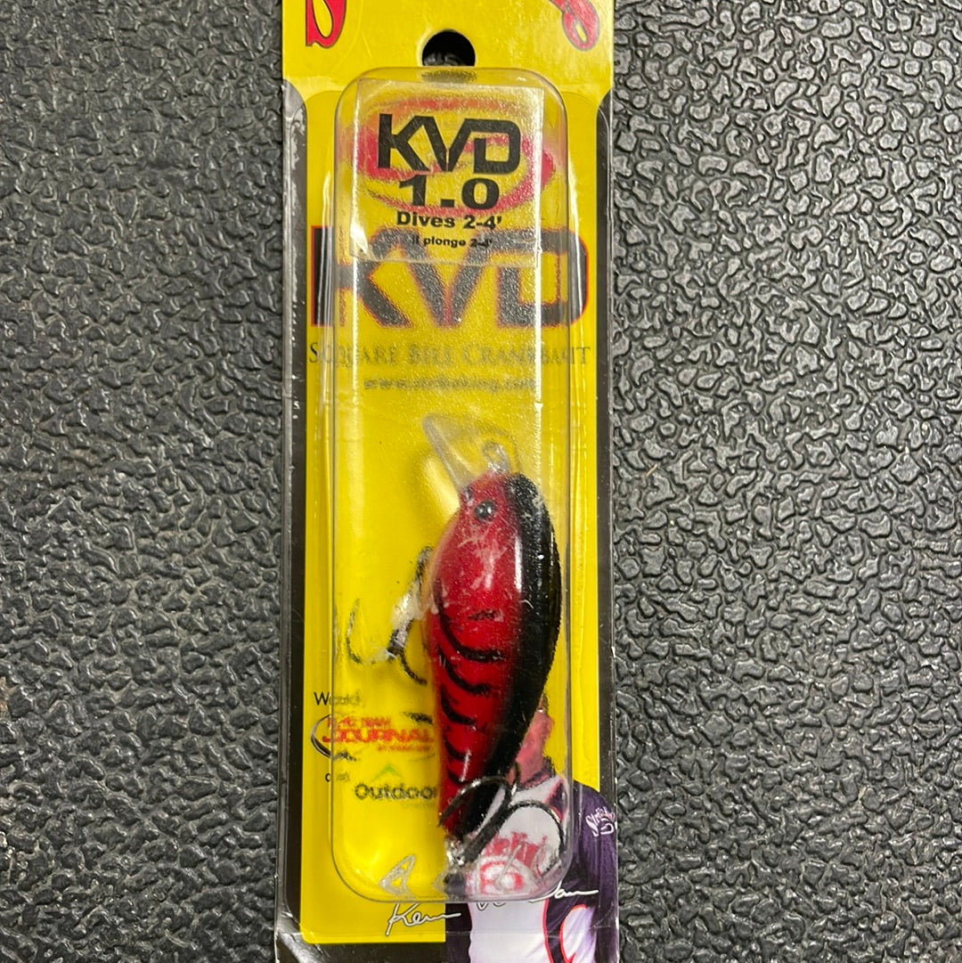 Strike King KVD Crankbait 1.0 Dives 2-4' Delta Red