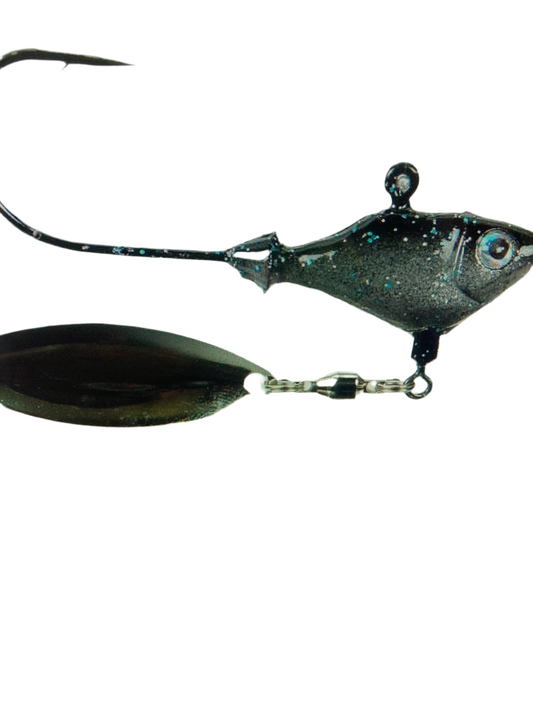 SHL FISH HEAD SPIN 3/8 SMOKIN SHAD