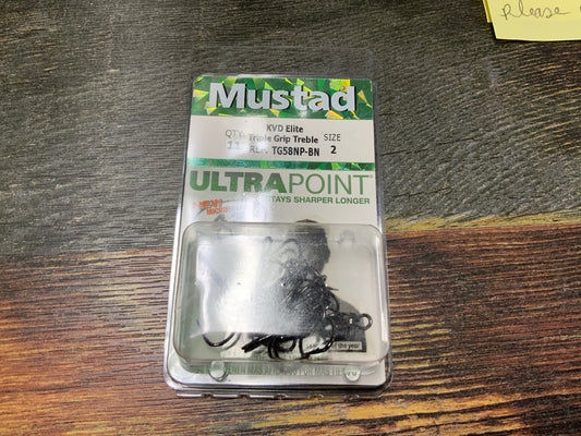 MUSTAD ULTRAPOINT TRIPLE GRIP TREBLE SIZE 2