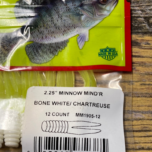 Bobby Garland 2.25” Minnow Mind’r Bonewht/ Chart