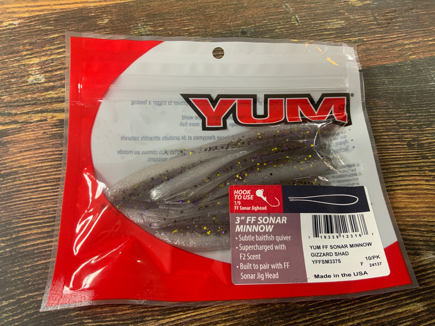 Yum FF Sonar Minnow 4" Gizzard Shad