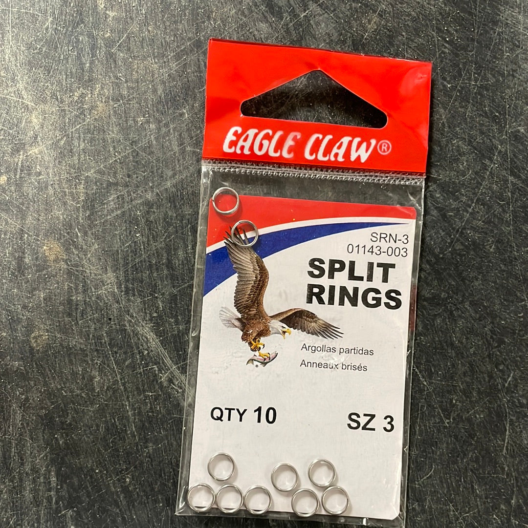 Eagle Claw Split Rings Sz 3