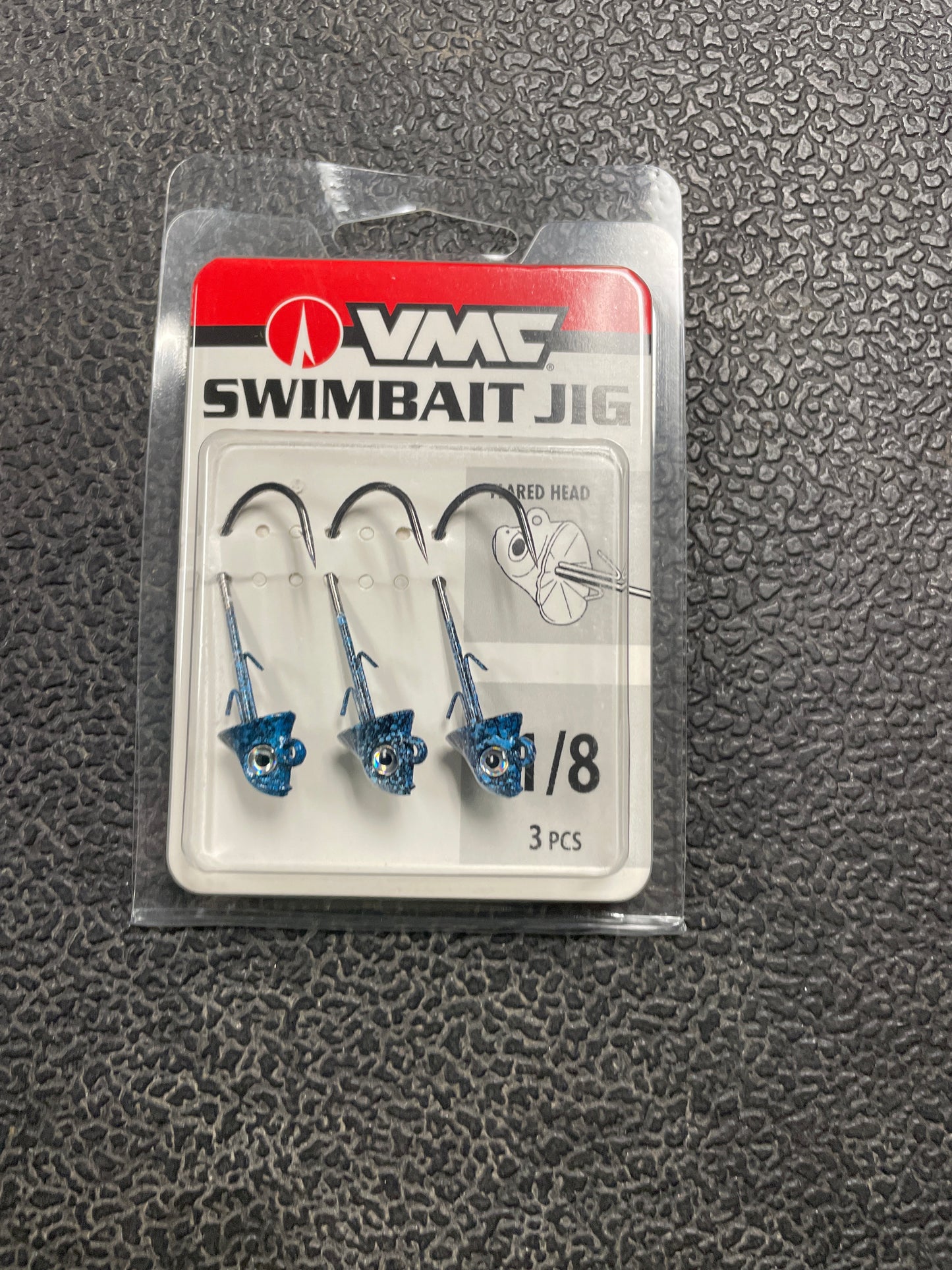 VMC Swimbait Jig  1/8 oz. Blue Flared Head