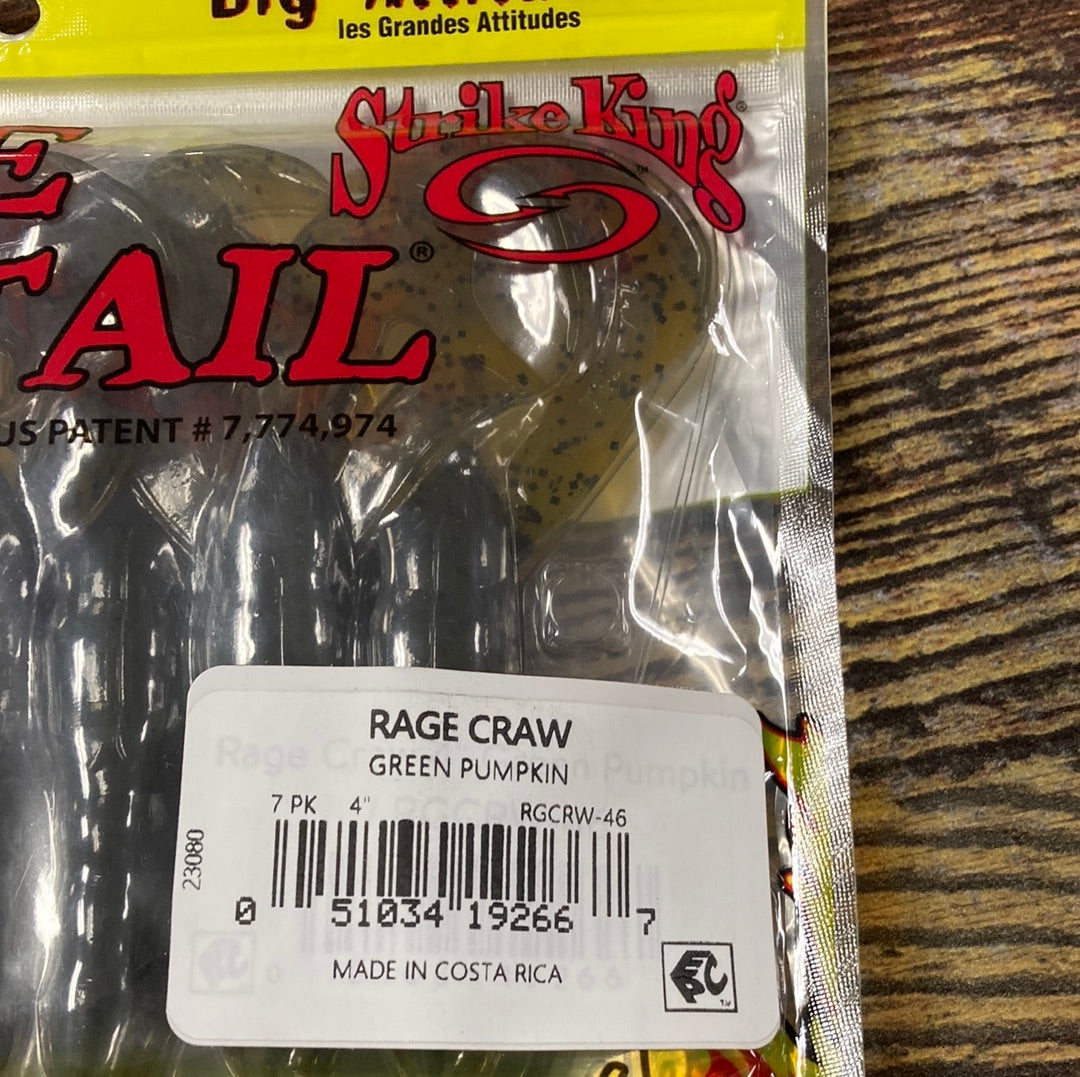 Rage Craw Green Pumpkin 4”