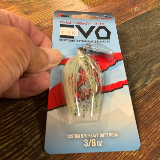 Z Man EVO Chatterbait Elite 3/8 oz. 5/0 White