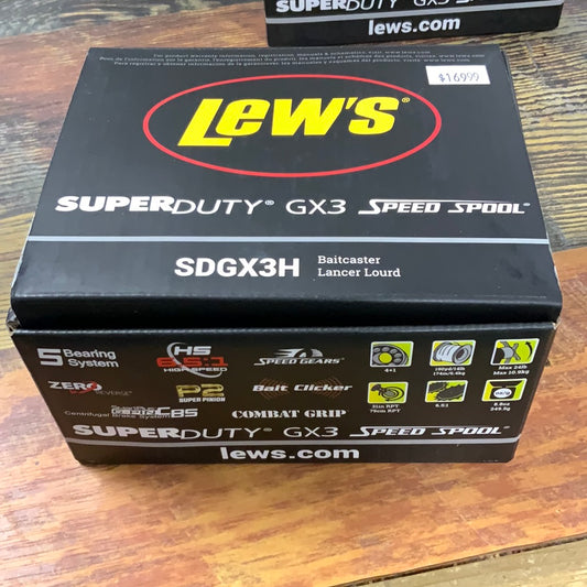 LEWS SUPER DUTY SDGX3H BAIT CASTER RH