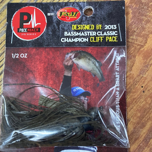 V&M Flatline Football jig 1/2 oz. Green Pumpkin