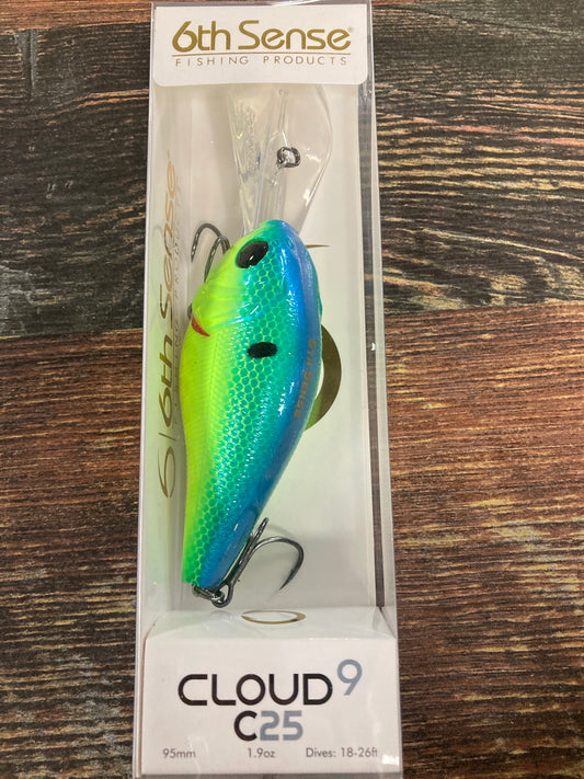 6th Sense Cloud 9 C25 - 1.9 oz. Blue Treuse Shad