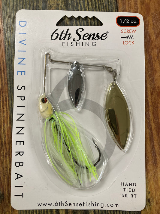 6th Sense Divine Spinnerbait 1/2 oz. Chartreuse Flash