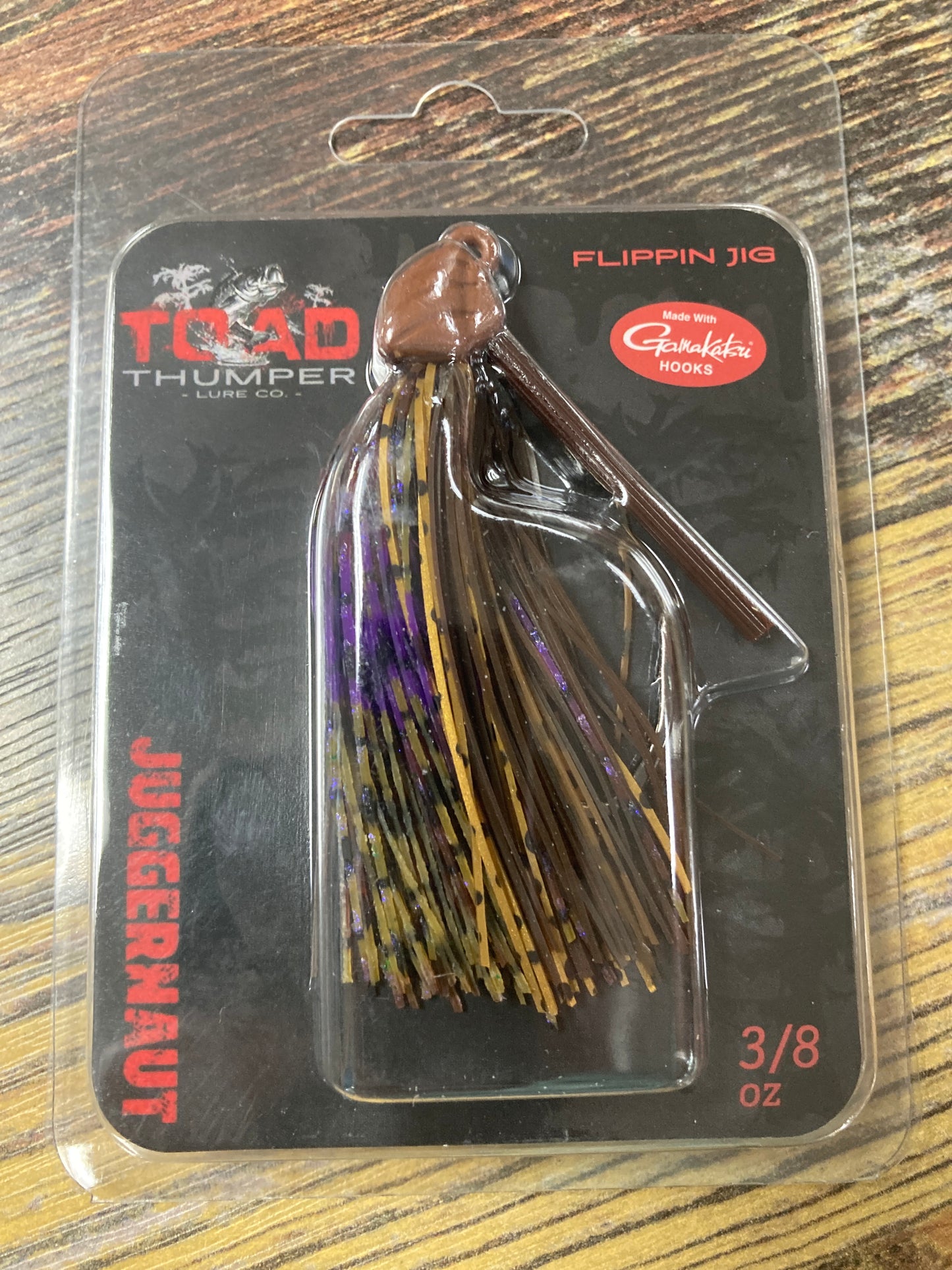 Toad thumper juggernaut 3/8 oz jig PB&J