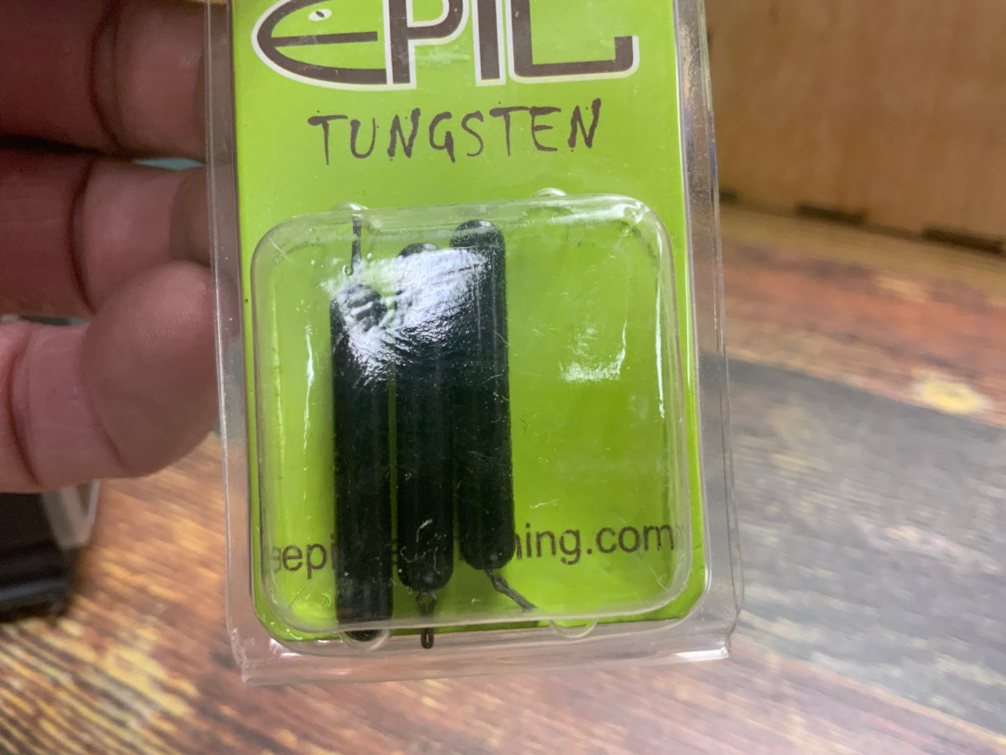 Epic Tungsten Skinny Drop Shot Weight 3/8 oz. Black