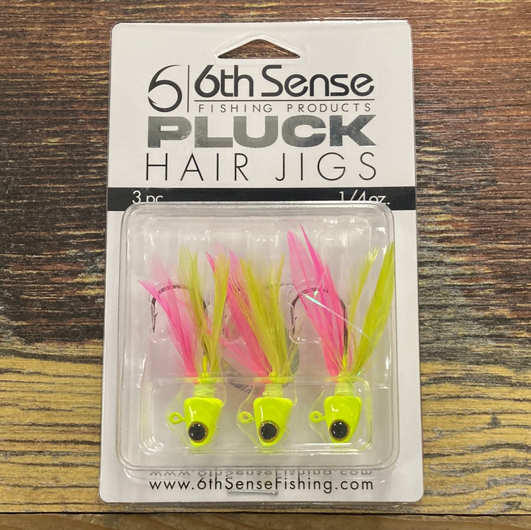 6th Sense Pluck Hair Jigs 1/4 oz. Pro Chicken