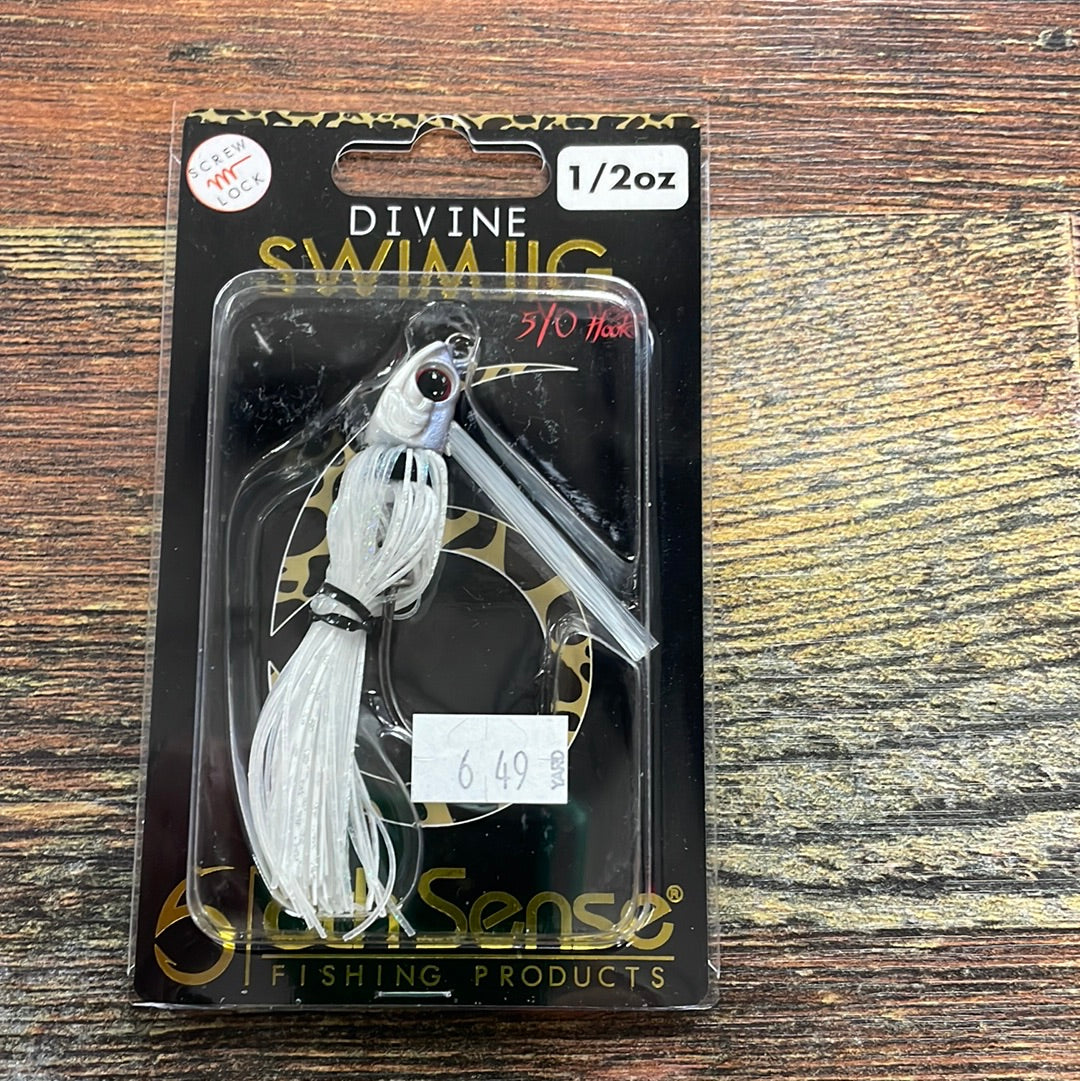 6th Sense Divine Swim Jig 1/2 oz. 5/0 White Ice