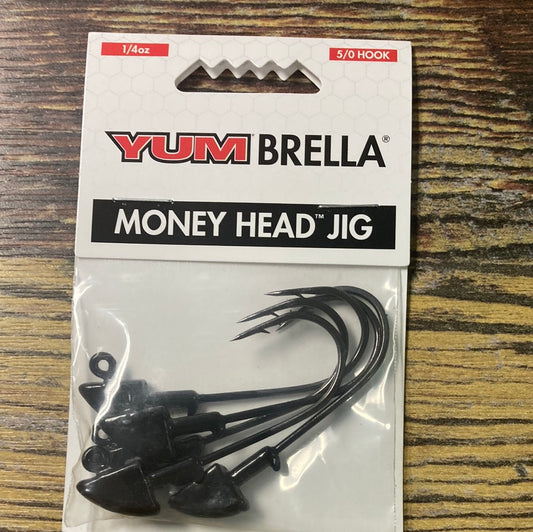 Yum Money Head jig 1/4 oz 5/0 Black