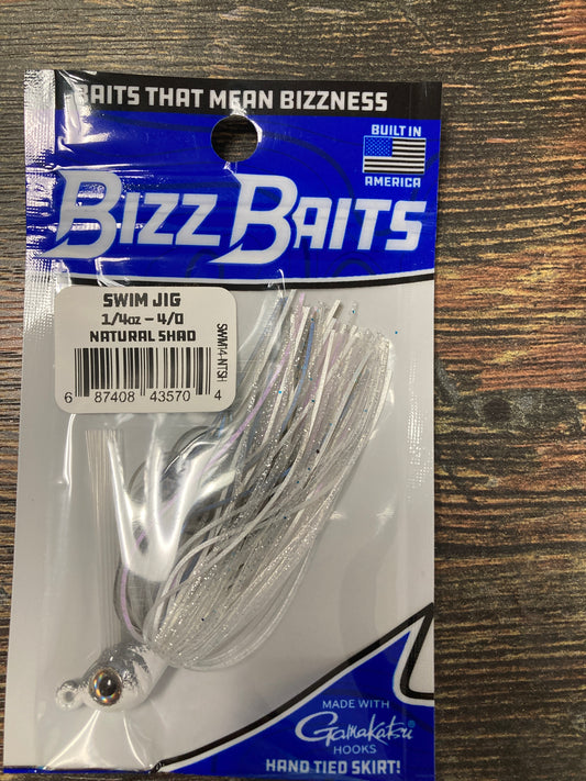 Bizz Baits Swim Jig 1/4 oz. Natural Shad