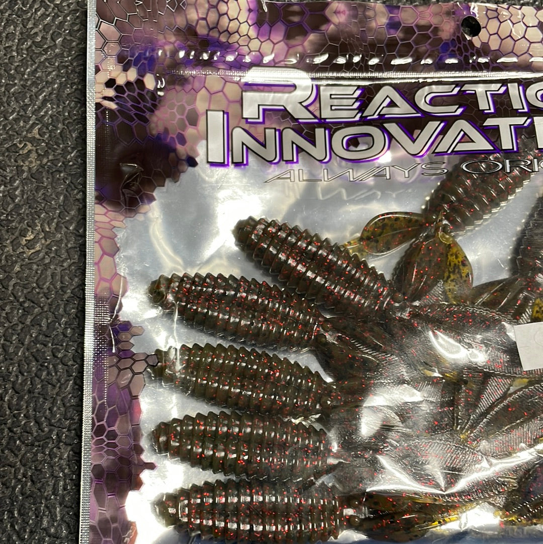 Reaction innovations 3.50 smallie beaver Green pumpkin red