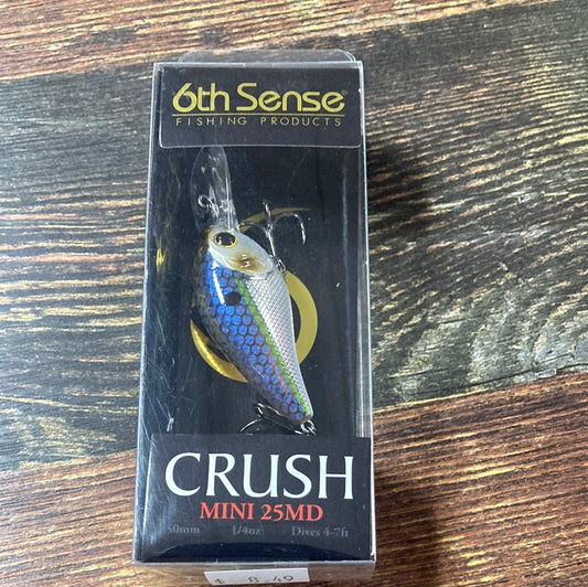 6th Sense Crush Mini 25MD - 1/4 oz. Chrome Threadfin