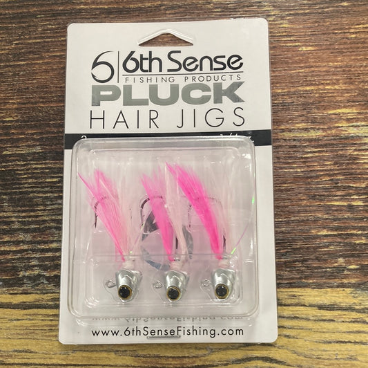 6th Sense Pluck Hair Jigs 1/4 oz. Gum Minnow