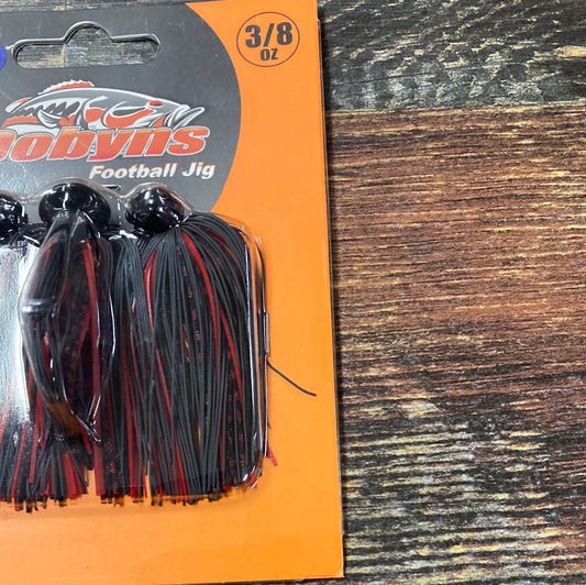 Dobyns Football Jigs 3/8 oz. Midnight Red