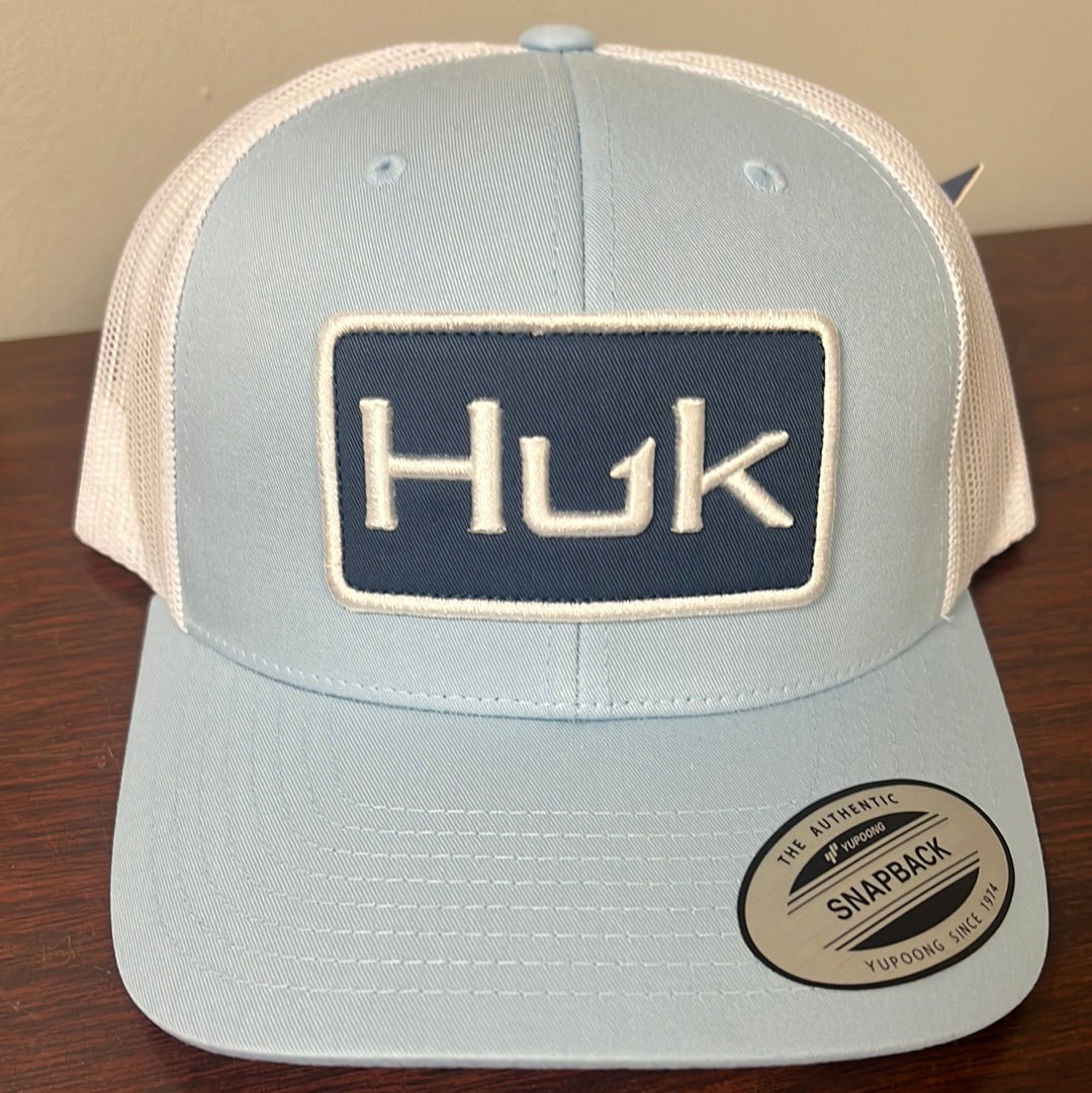 HUK Logo Trucker Hat Light Blue