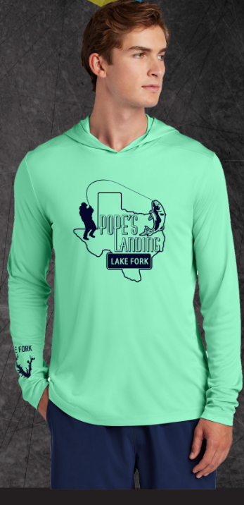 Pope's Landing Marina Hooded UV LS Shirt